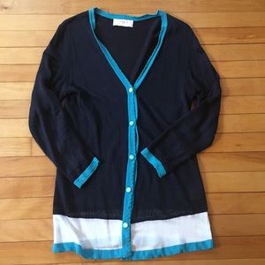 Vintage Ungaro Made in Italy Navy Long Cardigan